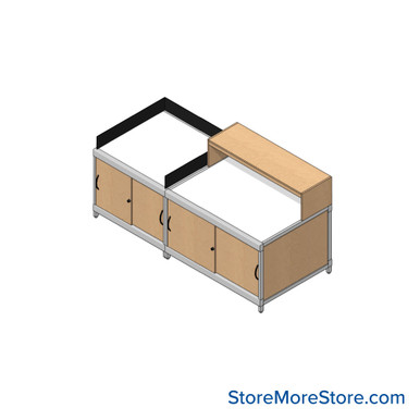 Mailroom Furniture 84''W x 36''D x 42''H - SSG-MR07-5-L SMS-04-V90-SSG-MR07-5-L