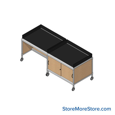 Mailroom Furniture 96''W x 36''D x 36''H - SSG-MR08-2-L SMS-04-V90-SSG-MR08-2-L