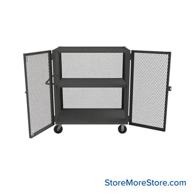 Security Cart 48.5''W x 32''D x 56.5''H - HTL-3048-DD-1AS-95 SMS-02-V43-HTL-3048-DD-1AS-95