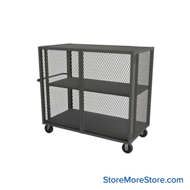 Security Cart 60.5''W x 32''D x 56.5''H - HTL-3060-DD-1AS-95 SMS-02-V43-HTL-3060-DD-1AS-95