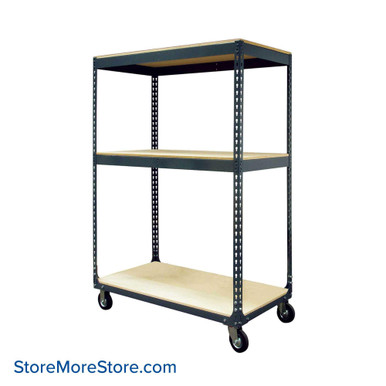 Boltless Rack with Wheels 60''W x 24''D x 60''H - BC3-6024-60W SMS-02-V117-BC3-6024-60W
