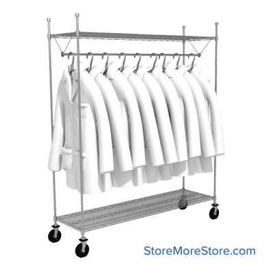 Rolling Garment Rack 60''W x 18''D x 80''H - UR1860C SMS-02-V69-UR1860C