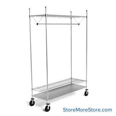 Rolling Garment Rack 60''W x 18''D x 80''H - URS1860C SMS-02-V69-URS1860C