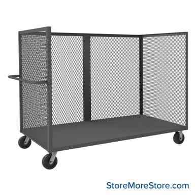 Wire Mesh Cart 72.5''W x 36.38''D x 56.5''H - 3ST-EX3672-95 SMS-02-V43-3ST-EX3672-95