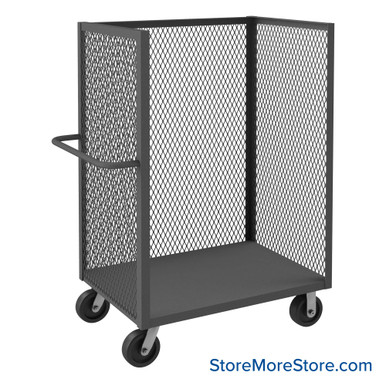 Wire Mesh Cart 60.5''W x 30.38''D x 56.5''H - 3ST-EX3060-95 SMS-02-V43-3ST-EX3060-95
