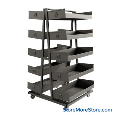 Cart with Removable Trays 38''W x 40''D - Kit-Durham-TTD-40-10-CT15 SMS-02-V43-TTD-40-10-CT15