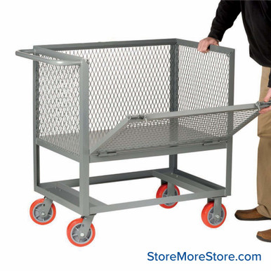 Industrial Storage Carts 48''W x 24''D x 40''H - RPDX-2448-6PY SMS-02-V87-RPDX-2448-6PY