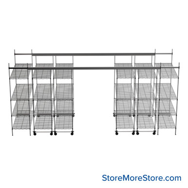 Top Track Shelving 204''W x 60''D x 86''H -TT-2460-13-4 SMS-08-V45-TT-2460-13-4