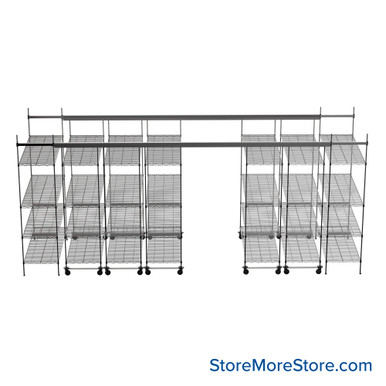 Top Track Shelving 216''W x 72''D x 86''H -TT-2472-14-4 SMS-08-V45-TT-2472-14-4