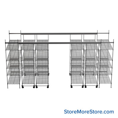Top Track Shelving 192''W x 48''D x 86''H -TT-2448-12-5 SMS-08-V45-TT-2448-12-5