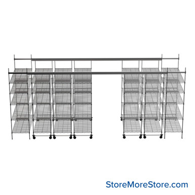 Top Track Shelving 216''W x 48''D x 86''H -TT-2448-14-5 SMS-08-V45-TT-2448-14-5
