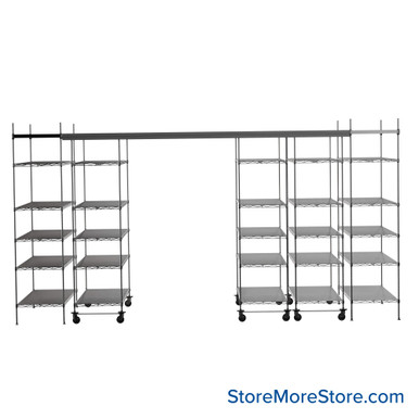 Top Track Shelving 180''W x 60''D x 86''H -TT-2460-11-5 SMS-08-V45-TT-2460-11-5
