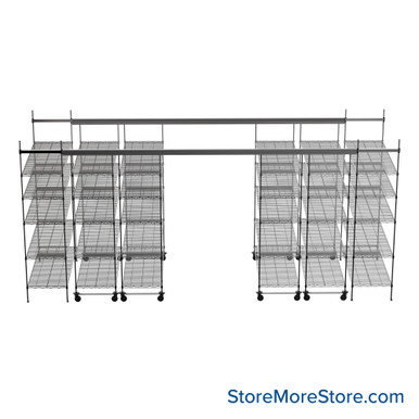 Top Track Shelving 204''W x 60''D x 86''H -TT-2460-13-5 SMS-08-V45-TT-2460-13-5