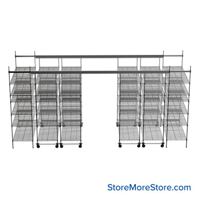 Top Track Shelving 192''W x 72''D x 86''H -TT-2472-12-6 SMS-08-V45-TT-2472-12-6