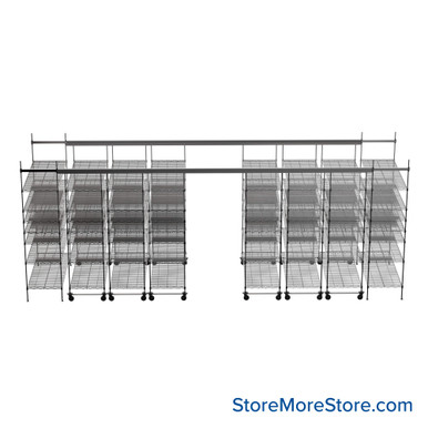 Top Track Shelving 240''W x 60''D x 86''H -TT-2460-16-7 SMS-08-V45-TT-2460-16-7