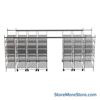 Top Track Shelving 216''W x 72''D x 86''H -TT-2472-14-7 SMS-08-V45-TT-2472-14-7