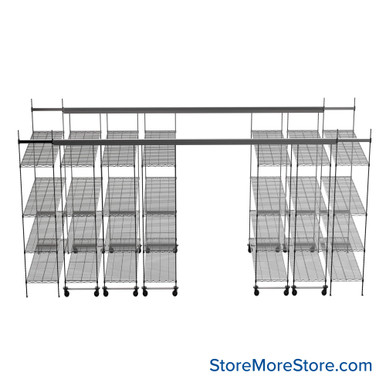 Top Track Shelving 168''W x 48''D x 86''H -TT-1848-12-4 SMS-08-V45-TT-1848-12-4