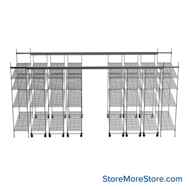 Top Track Shelving 192''W x 60''D x 86''H -TT-1860-13-4 SMS-08-V45-TT-1860-13-4