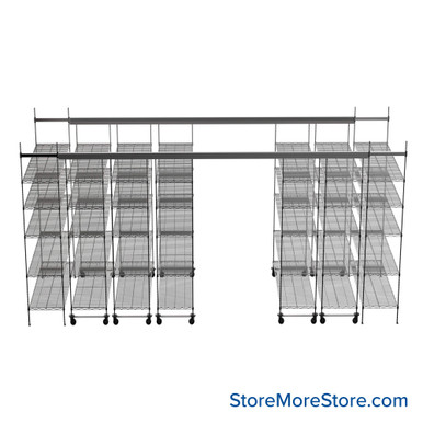 Top Track Shelving 180''W x 48''D x 86''H -TT-1848-12-5 SMS-08-V45-TT-1848-12-5