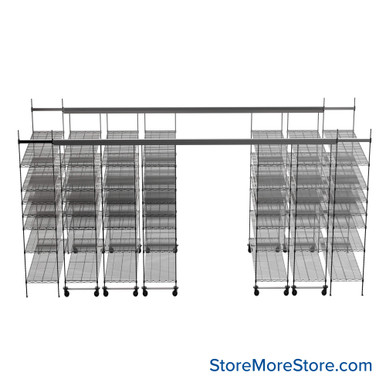 Top Track Shelving 180''W x 72''D x 86''H -TT-1872-12-7 SMS-08-V45-TT-1872-12-7