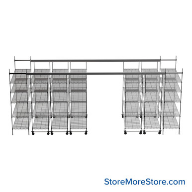 Top Track Shelving 228''W x 48''D x 86''H -TT-2448-15-5 SMS-08-V45-TT-2448-15-5