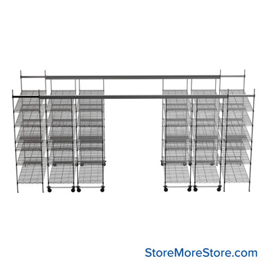 Top Track Shelving 204''W x 48''D x 86''H -TT-2448-13-6 SMS-08-V45-TT-2448-13-6