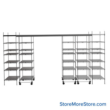 Top Track Shelving 180''W x 72''D x 86''H -TT-2472-11-6 SMS-08-V45-TT-2472-11-6