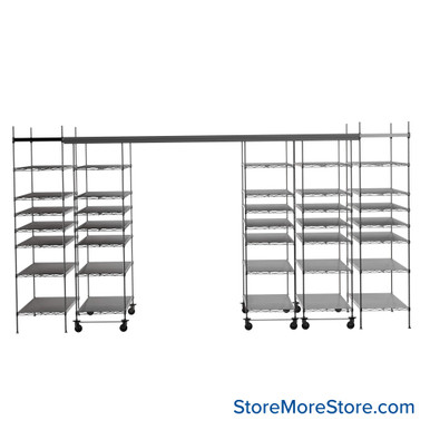 Top Track Shelving 180''W x 48''D x 86''H -TT-2448-11-7 SMS-08-V45-TT-2448-11-7