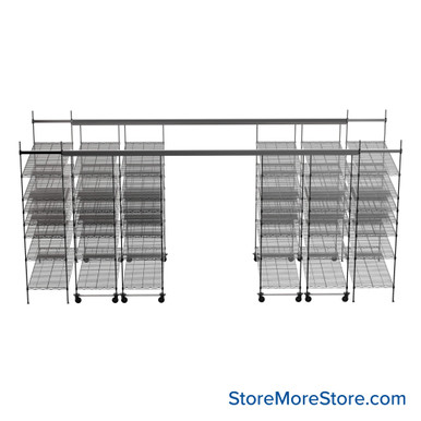 Top Track Shelving 204''W x 72''D x 86''H -TT-2472-13-7 SMS-08-V45-TT-2472-13-7