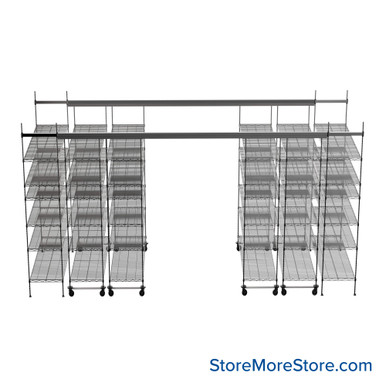 Top Track Shelving 168''W x 72''D x 86''H -TT-1872-11-6 SMS-08-V45-TT-1872-11-6