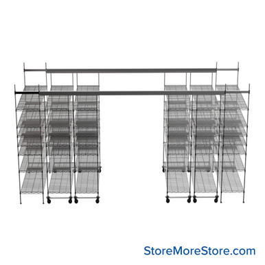 Top Track Shelving 168''W x 72''D x 86''H -TT-1872-11-7 SMS-08-V45-TT-1872-11-7