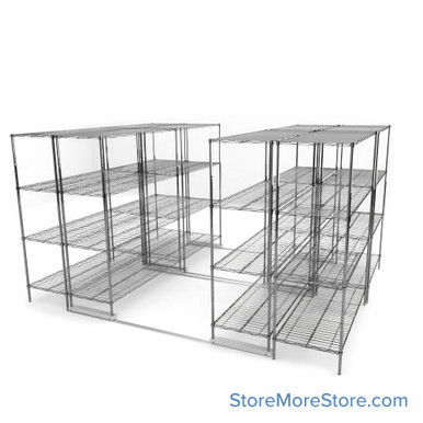 High Density Wire Shelving 120''W x 108''D -4U-9L-18D SMS-08-V45-4U-9L-18D