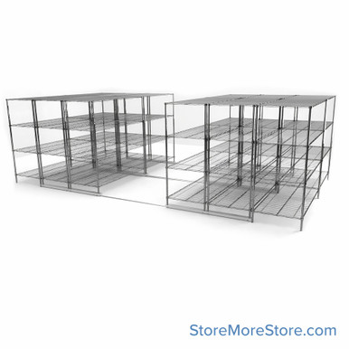 High Density Wire Shelving  -49891-6U-11L-36D SMS-08-V45-49891-6U-11L-36D