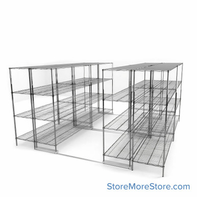High Density Wire Shelving -49639-4U-12L-24D SMS-08-V45-49639-4U-12L-24D