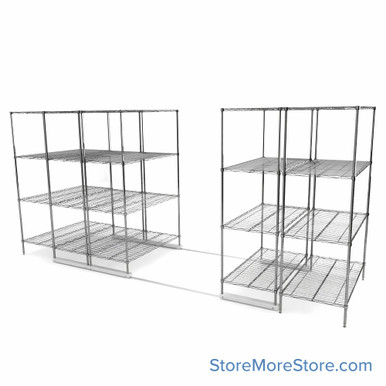 High Density Wire Shelving -49791-5U-4L-24D SMS-08-V45-49791-5U-4L-24D