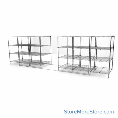 High Density Wire Shelving -49891-6U-4L-36D SMS-08-V45-49891-6U-4L-36D