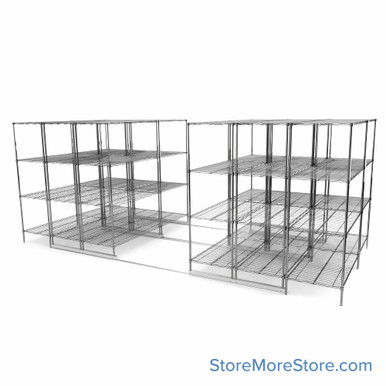 High Density Wire Shelving -49794-6U-7L-24D SMS-08-V45-49794-6U-7L-24D
