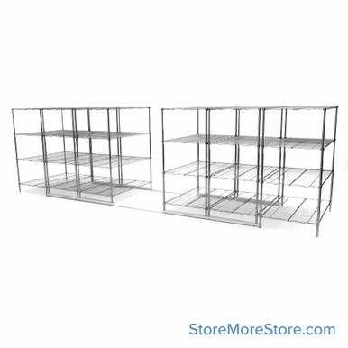 High Density Wire Shelving -49891-6U-5L-36D SMS-08-V45-49891-6U-5L-36D