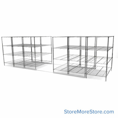 High Density Wire Shelving -49891-6U-6L-36D SMS-08-V45-49891-6U-6L-36D