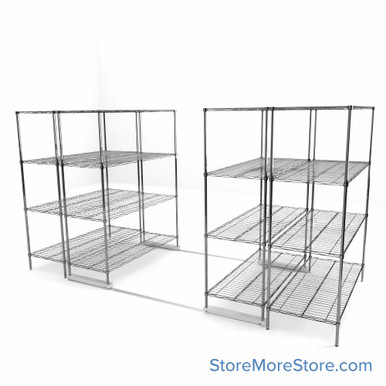 High Density Wire Shelving 120''W x 72''D -4U-6L-18D SMS-08-V45-4U-6L-18D