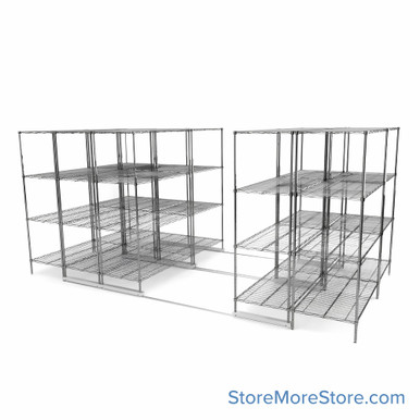 High Density Wire Shelving -49791-5U-7L-24D SMS-08-V45-49791-5U-7L-24D