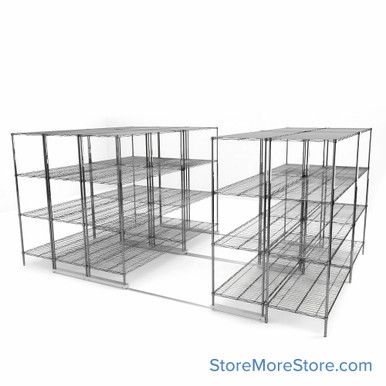 High Density Wire Shelving -49791-5U-9L-24D SMS-08-V45-49791-5U-9L-24D