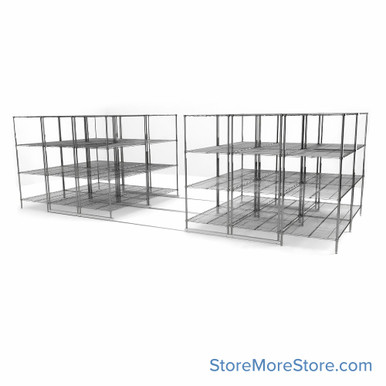 High Density Wire Shelving  -49891-6U-8L-36D SMS-08-V45-49891-6U-8L-36D