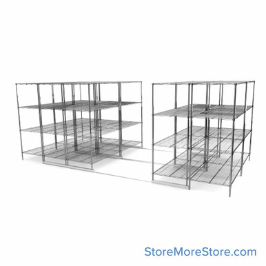 High Density Wire Shelving  -49801-5U-8L-30D SMS-08-V45-49801-5U-8L-30D