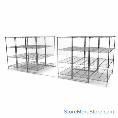 High Density Wire Shelving  -49837-6U-6L-30D SMS-08-V45-49837-6U-6L-30D