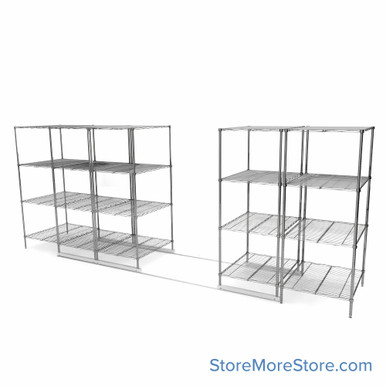 High Density Wire Shelving -49801-5U-3L-30D SMS-08-V45-49801-5U-3L-30D