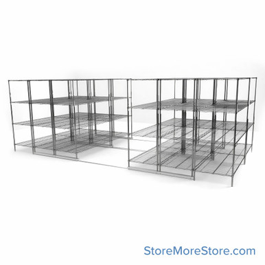 High Density Wire Shelving  -49837-6U-9L-30D SMS-08-V45-49837-6U-9L-30D