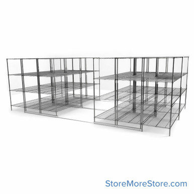 High Density Wire Shelving -49837-6U-10L-30D SMS-08-V45-49837-6U-10L-30D