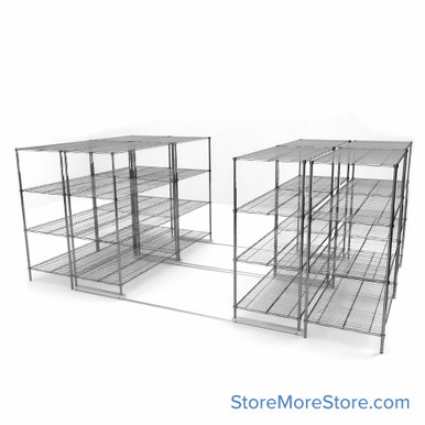 High Density Wire Shelving -49641-4U-9L-36D SMS-08-V45-49641-4U-9L-36D