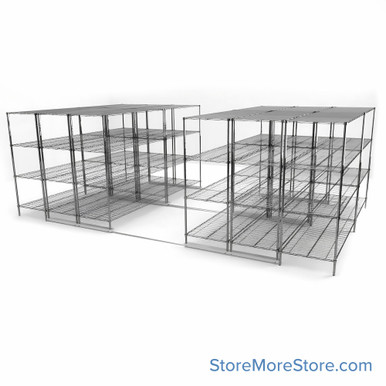 High Density Wire Shelving  -49837-6U-11L-30D SMS-08-V45-49837-6U-11L-30D